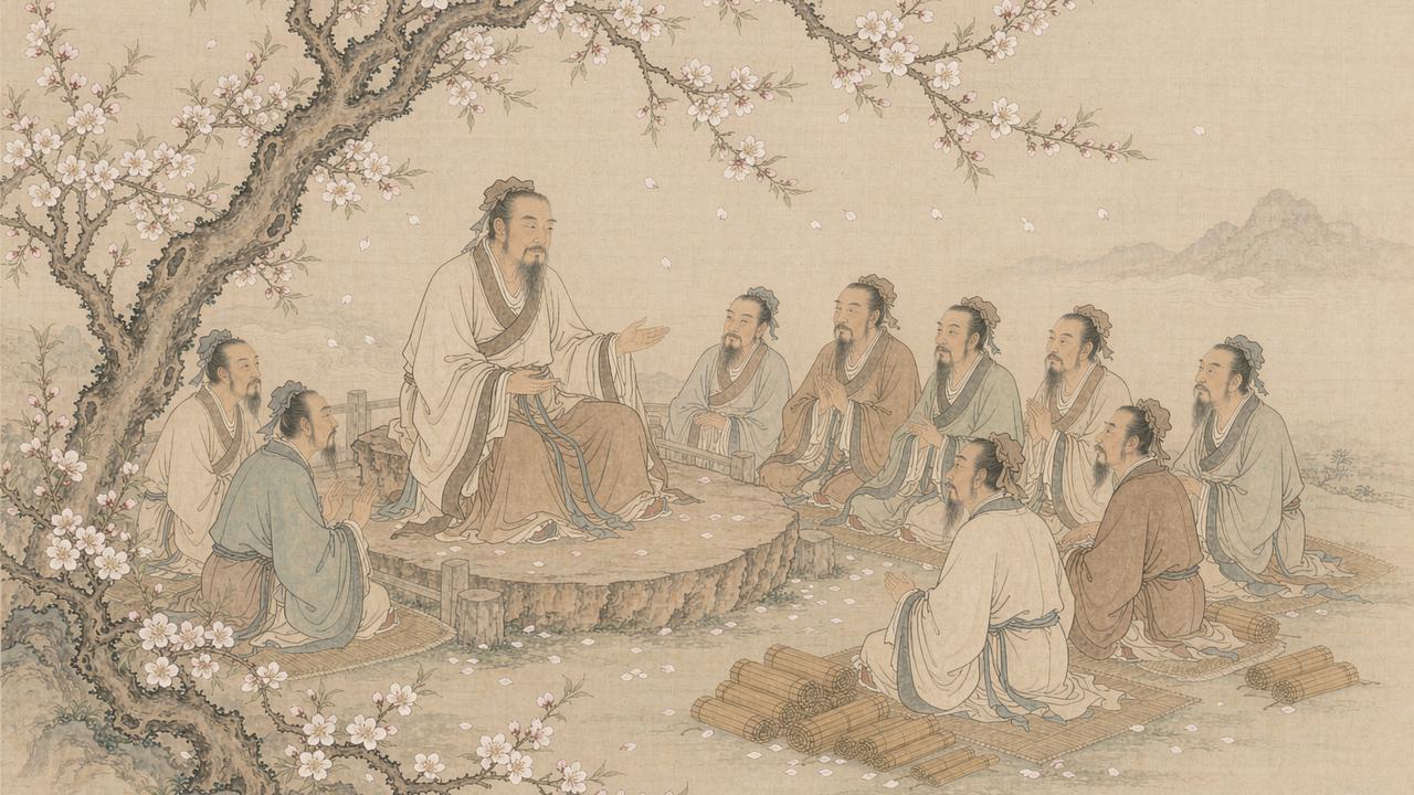 春秋时代意象图（AI 想象复原）