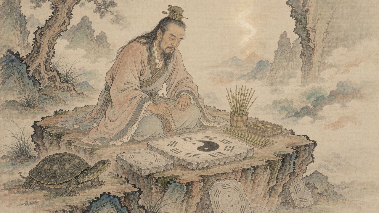 上古时代意象图（AI 想象复原）