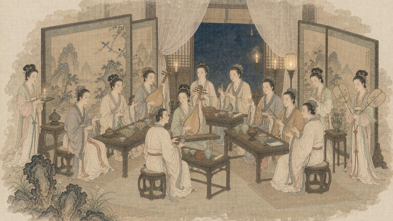 五代十国时代意象图（AI 想象复原）
