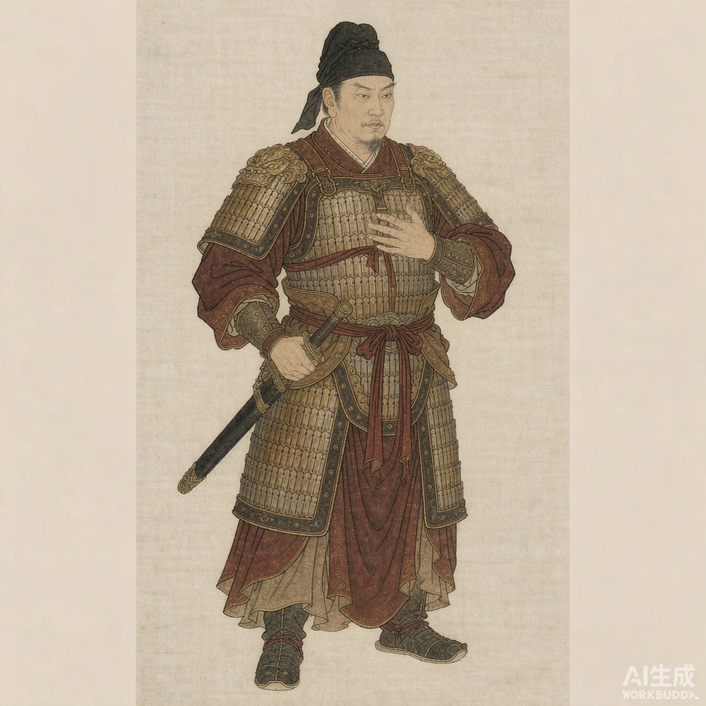杜预（AI 想象复原像）