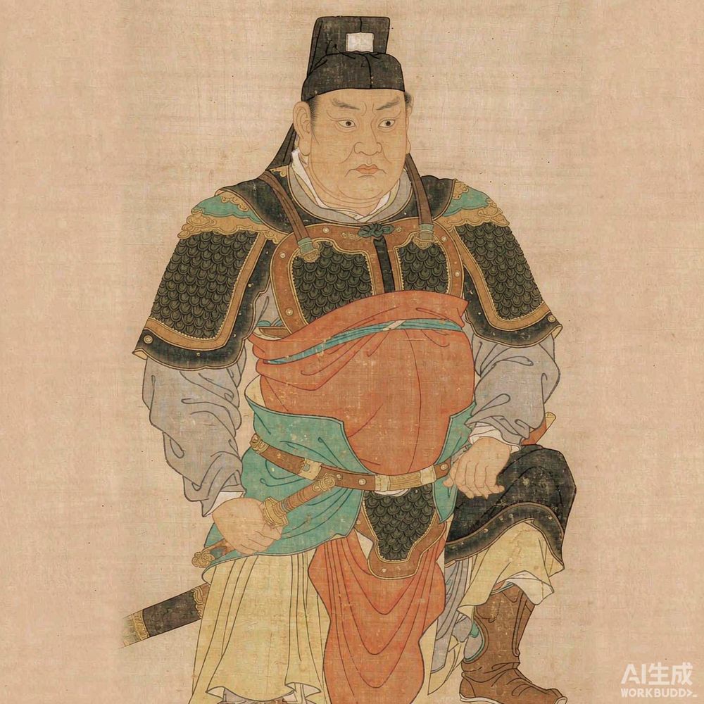 贺若弼（AI 想象复原像）