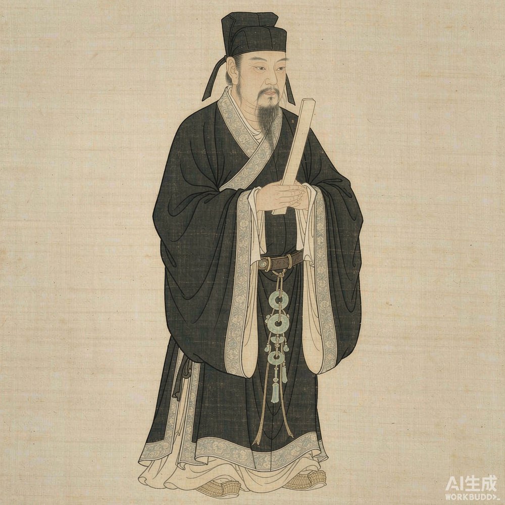 狐偃（AI 想象复原像）