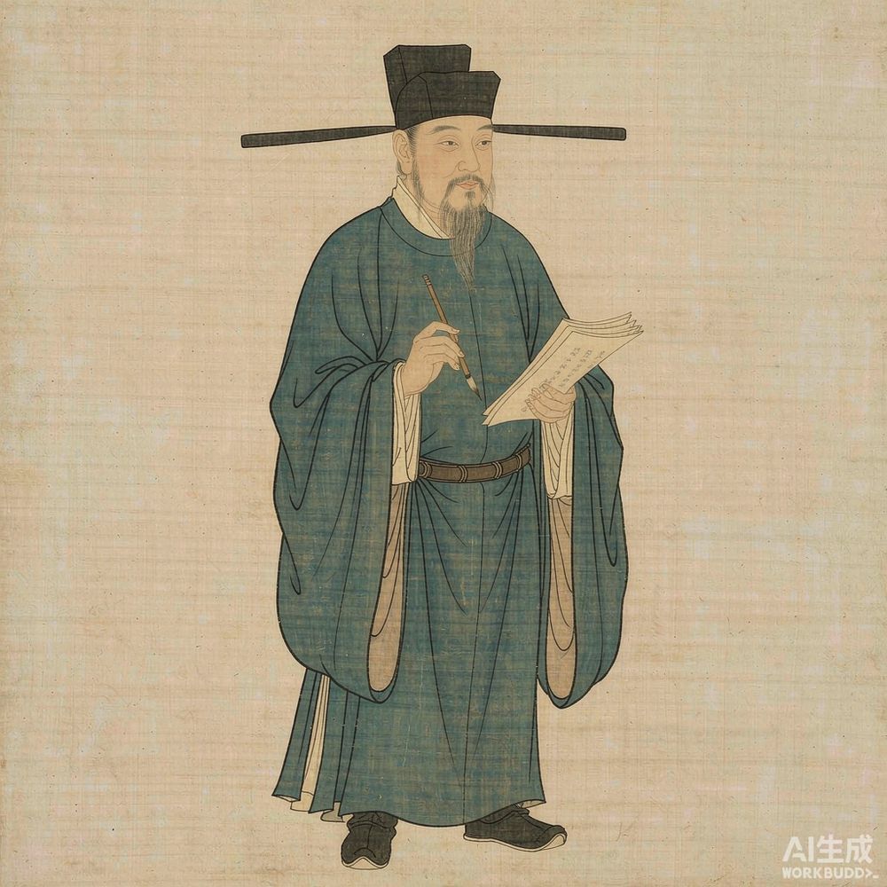 欧阳修（AI 想象复原像）