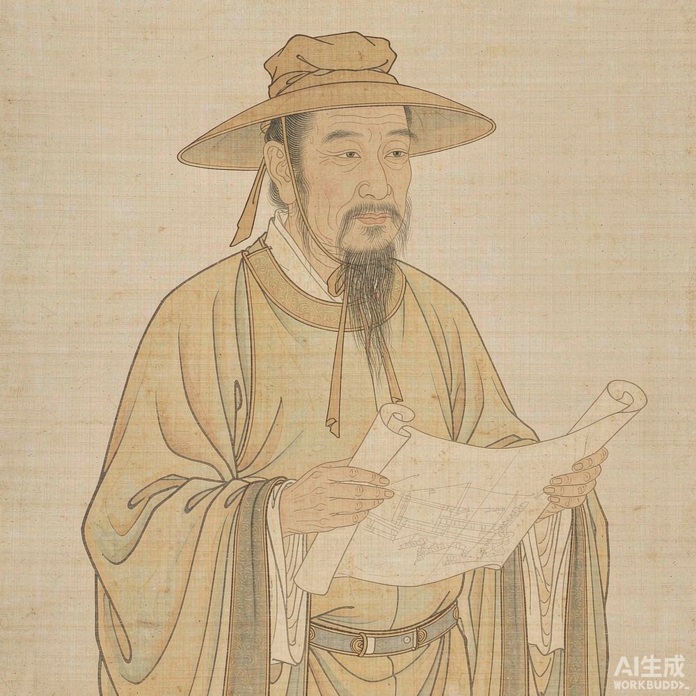 刘秉忠(AI 想象复原像)