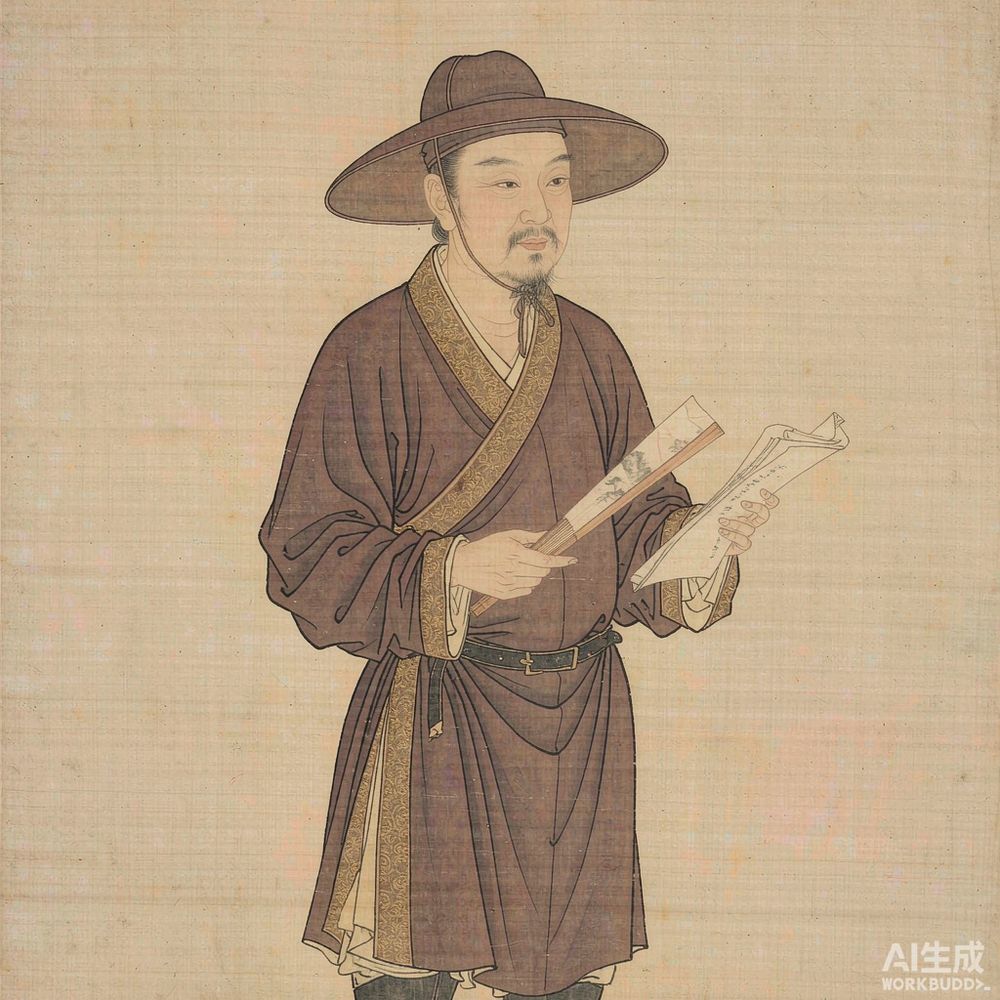 关汉卿(AI 想象复原像)