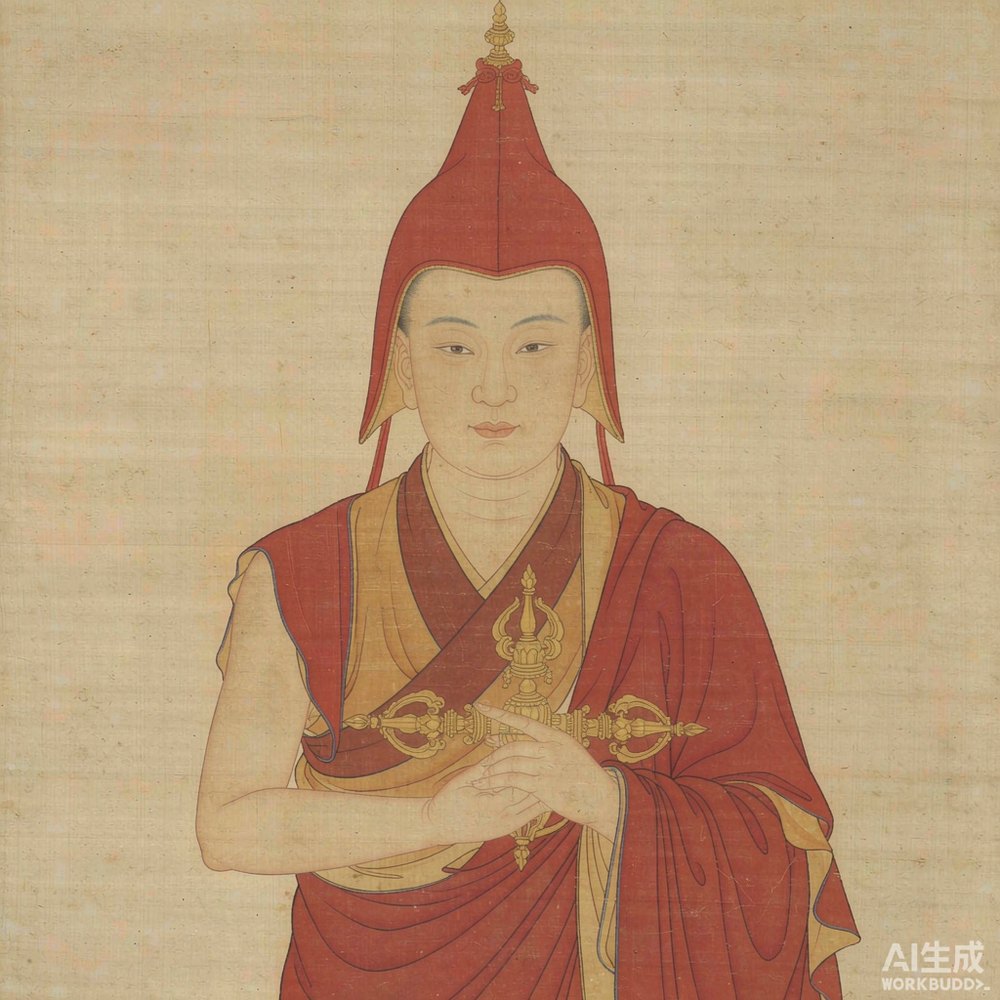 八思巴(AI 想象复原像)